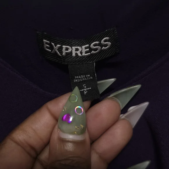 Express Blouse Cold Shoulder Purple S - Picture 2 of 4